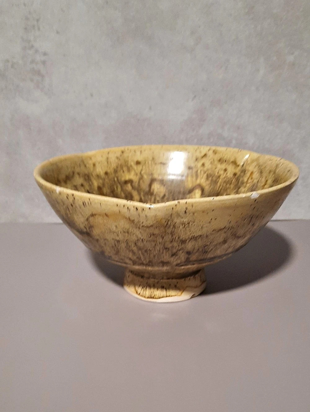 Studio Pottery Footed Bowl with incised Signature P. Rose